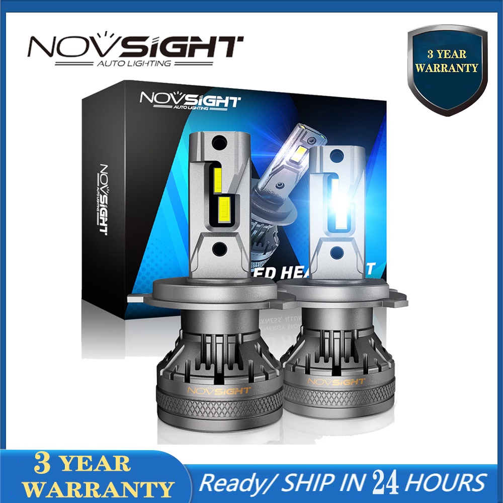 Novsight N37 H4 H11 LED Headlight Light Bulb 400W 30000LM A Pair 6500K Brightest Plug And Play 2