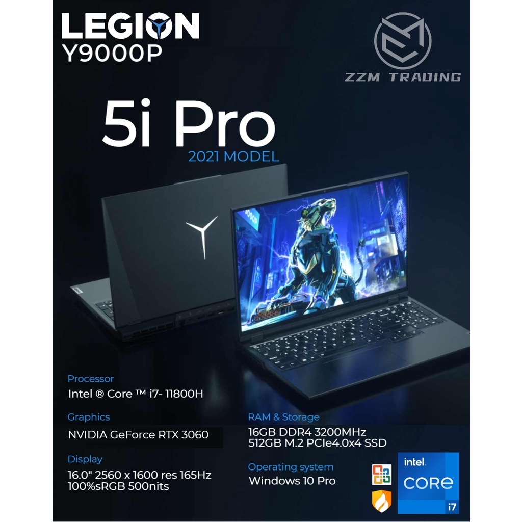 Lenovo Legion Y9000P / 5i Pro 2021 Model I7- 11800H RTX 3060 / 3050Ti ...