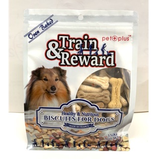 Train & Reward Dog Treats, White Mix Crunchy Biscuit, 350g, Pet Plus