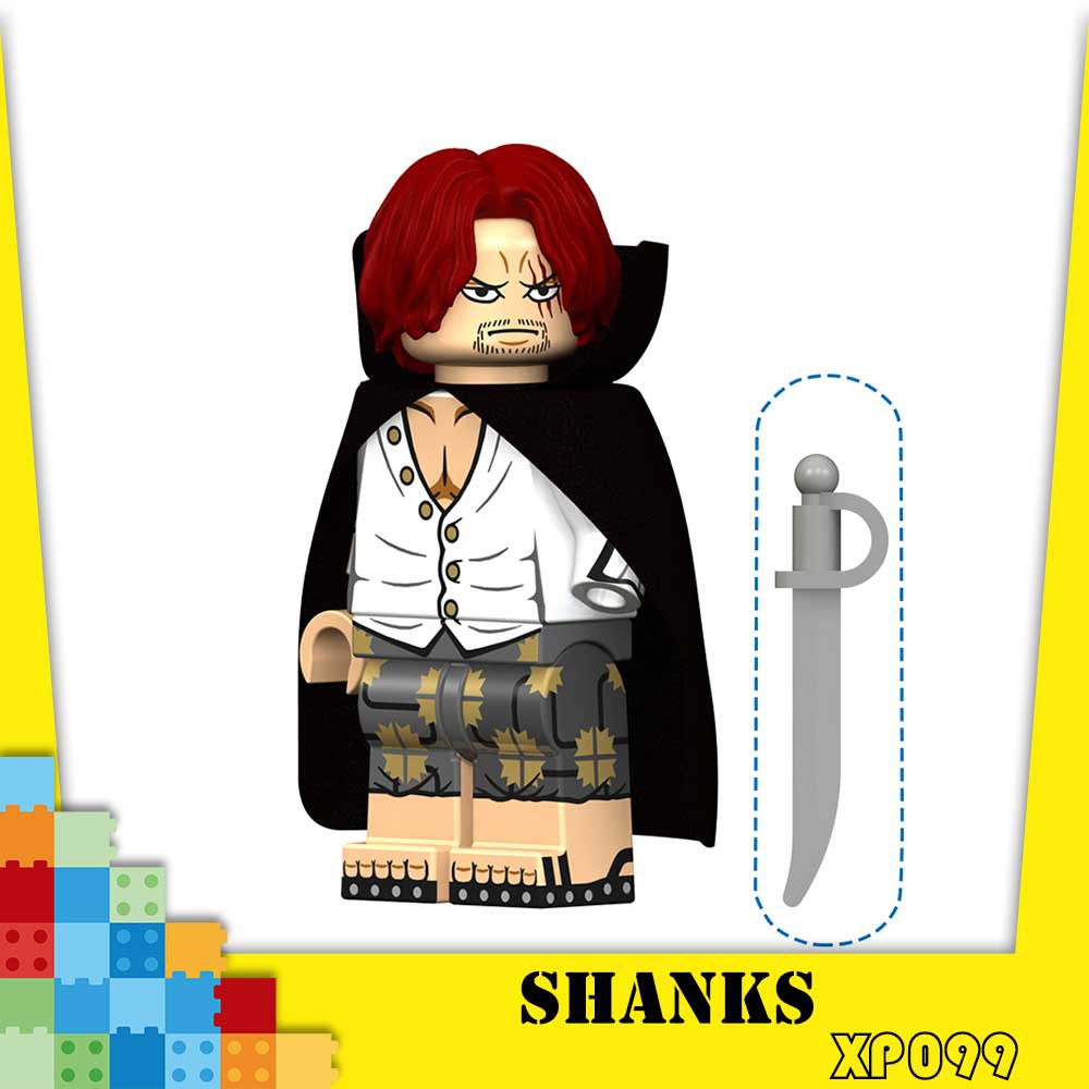 The straw hat Pirates One Piece Minifigures Shanks Four emperors Lego ...