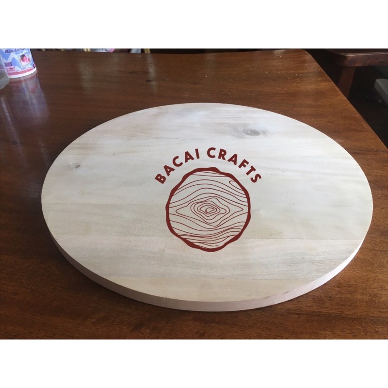 14 Inches Round Jointed Wood Board Shopee Philippines 