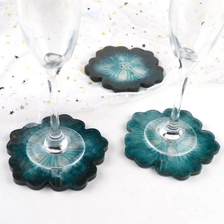 Agate Flower Coaster Resin Casting Mold Silicone Jewelry Making Epoxy Mould Craft Kit #7