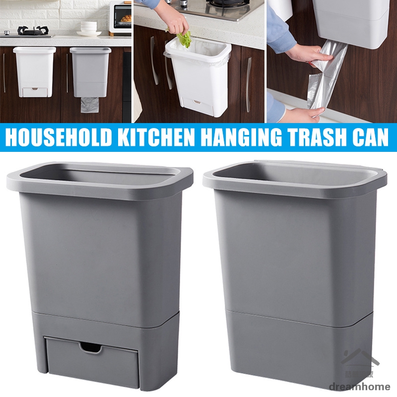 Kitchen Cabinet Door Hanging Trash Garbage Bin Can Rubbish