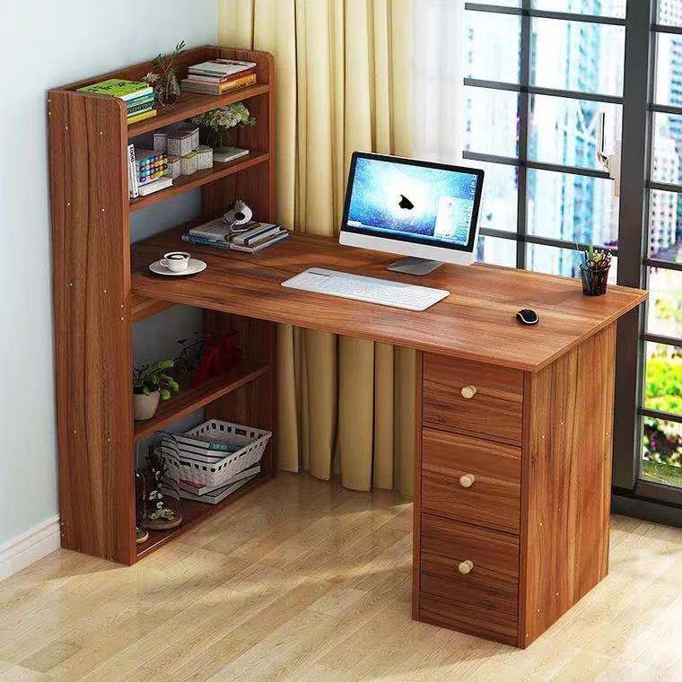 Chloe computer table for desktop side book shelf table home office desk