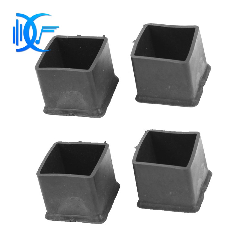 ⚓⚓20 mm x 20 mm, black, square, rubber foot pad for chair or table, 4