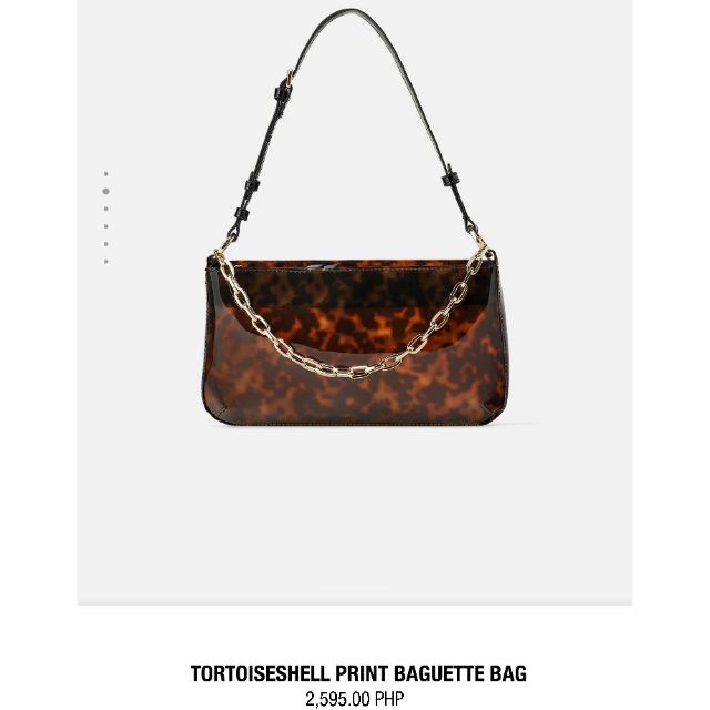 zara tortoiseshell baguette bag