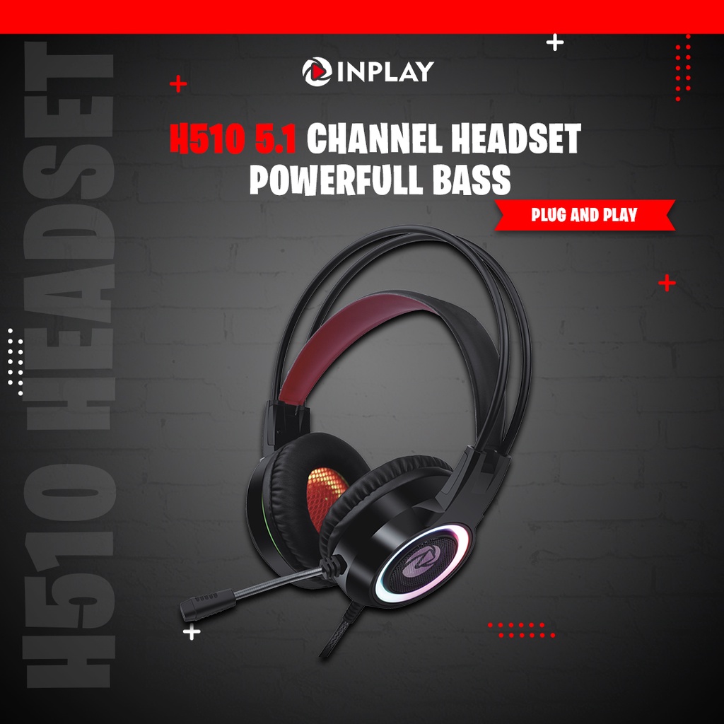 Inplay H510 Channel Headset Powerfull Bass | Black | Pink | White ...