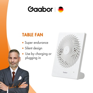 Gaabor Mini Desk Fan, Electric Portable Cooling Fan USB Rechargeable Home Office Mute Small Fan