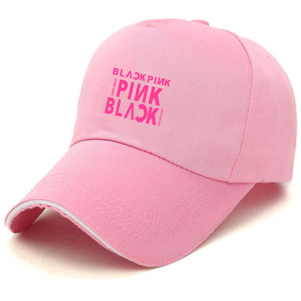 black and pink baseball cap