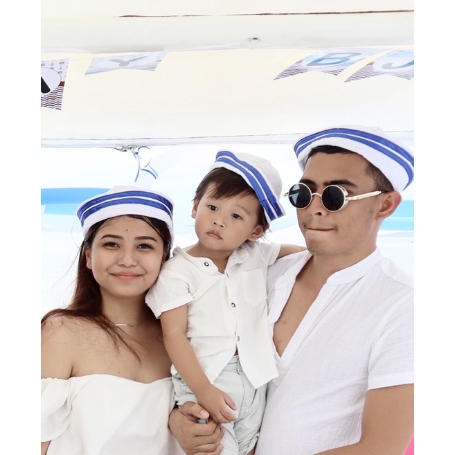 NJ Novelty White Sailor Hat Adult Costume Accessory, Dozen