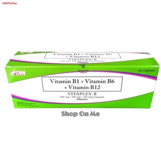 (100% genuine)▪Vitamin b complex Vitaplex B1+B6+B12 100 capsules vitaplex b neurobion