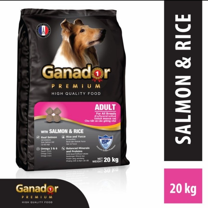 (Repack) Ganador Salmon & Rice Dry Dog Food 500gram-800gram - 1kg/Dry Dog Food