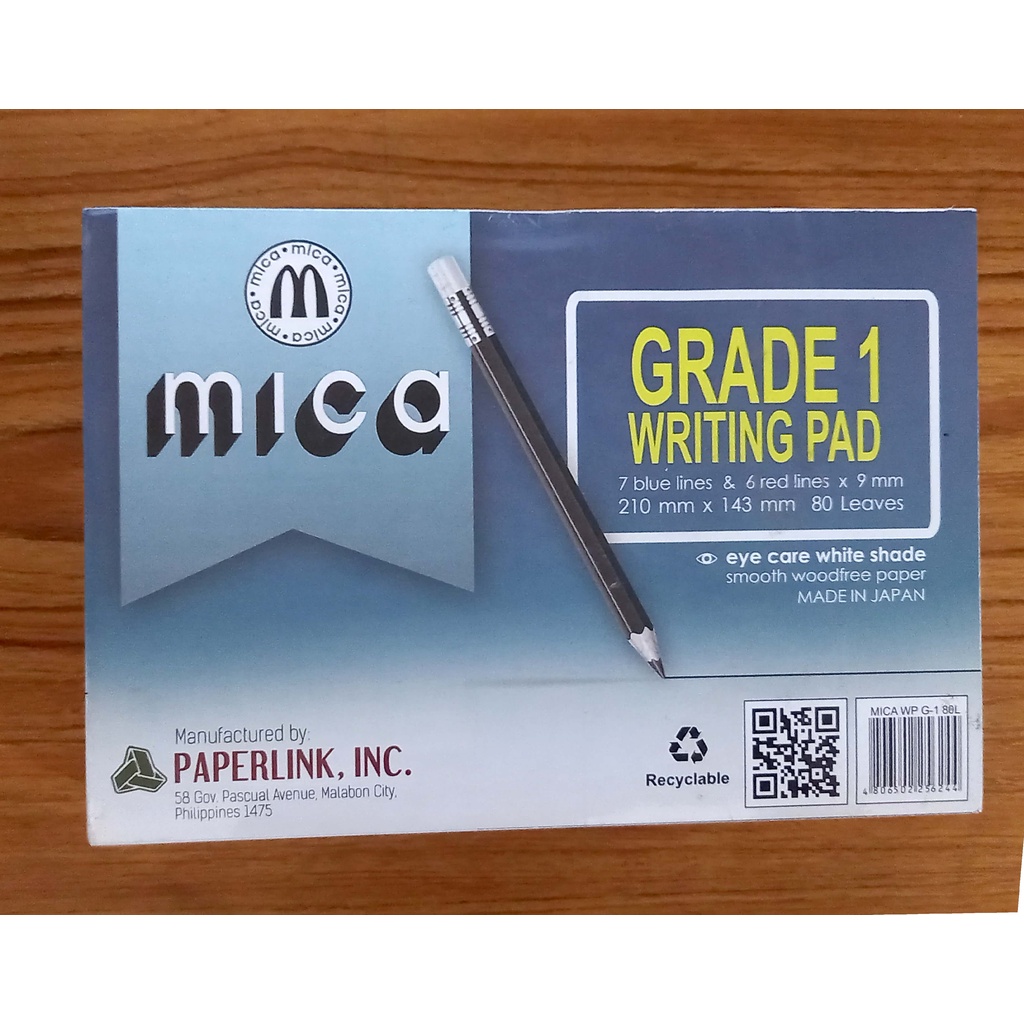 MICA Writing Pad Paper 80 leaves (for Grade 1) Shopee Philippines