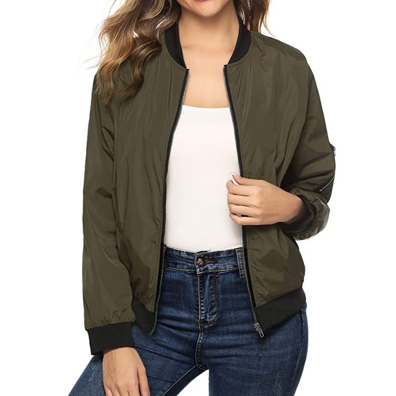 Stylish Korean Bomber Jacket (Army Green) | Shopee Philippines