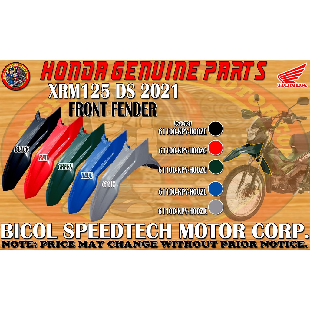 xrm 125 front fender