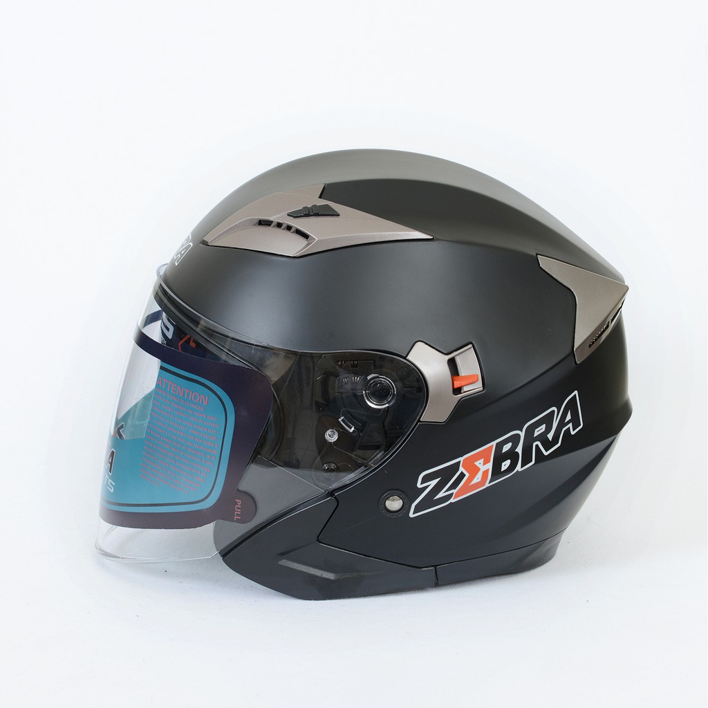 ZEBRA YM627 Half Face Dual Visor Helmet Shopee Philippines