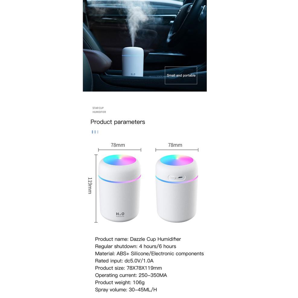 TtV8 Discount Price TOMO HOME 300ml USB Colorful Humidifier SHORT Air