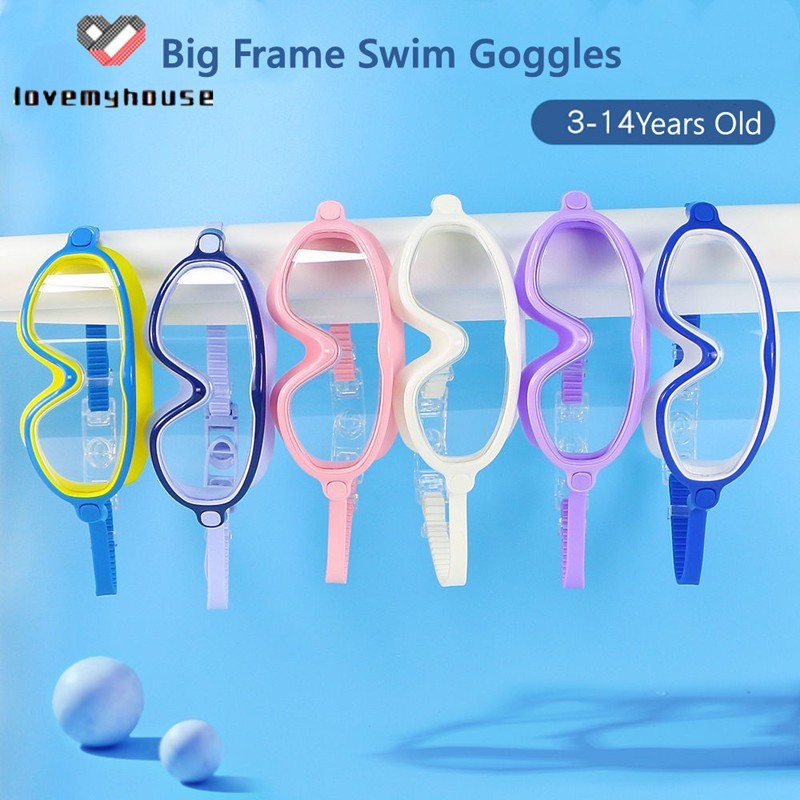 Kids Goggles For Swimming Antifog Antiuv No Leak Clear Goggle Mask
