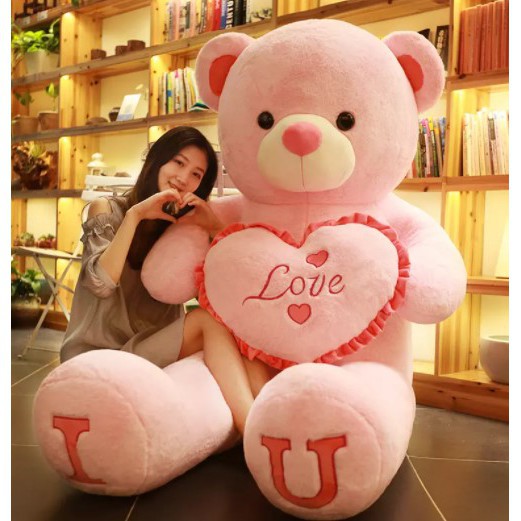 100cm Big Teddy Bear Plush Toy Lovely Huge Stuffed Soft Bear Doll Lover Hug Bear Kids Toy For Girlfr Shopee Philippines