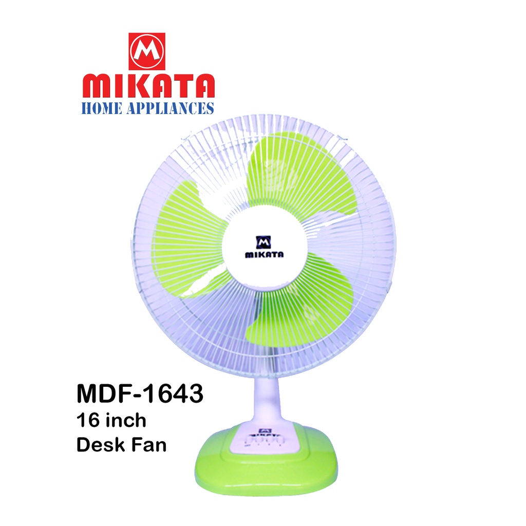 Mikata Desk Fan 16 inches 3 Big Leaf Blade MDF1643 Japan Quality