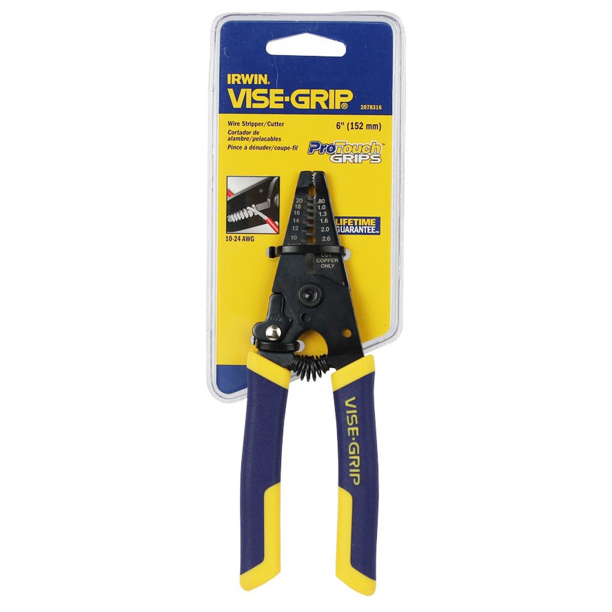 IRWIN VISEGRIP 2078316 Wire Stripper Tool Wire Cutter, 6Inch Shopee