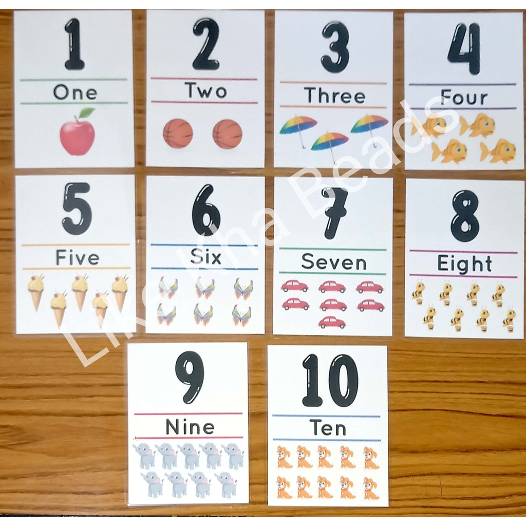 Laminated Flash cards Numbers 1-20 with tracing (free marker) | 20 pcs ...