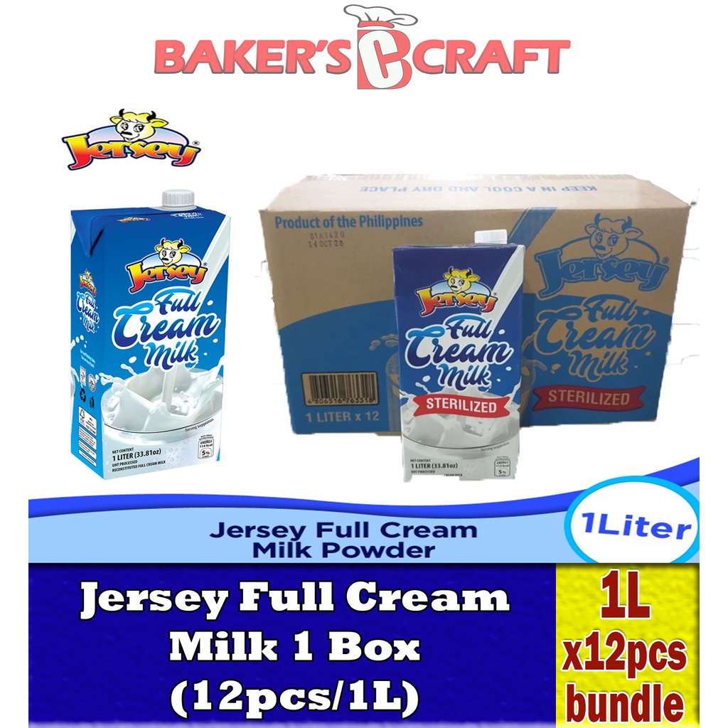 Jersey Full Cream Milk 1 Box (12pcs/1L) Shopee Philippines