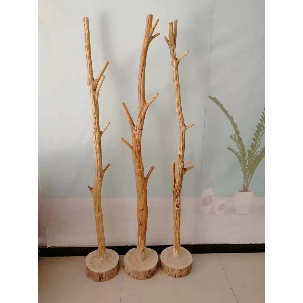 Wood Coat Rack Natural Solid Wood Floor Bold Tree Branch Coat Hanger Shopee Philippines