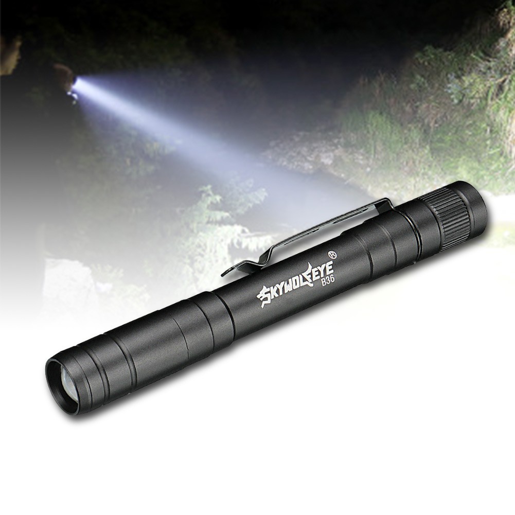 10pcs 250000LM LED Flashlight Penlight Pocket Mini Torch Clip AAA Lamp Light A 