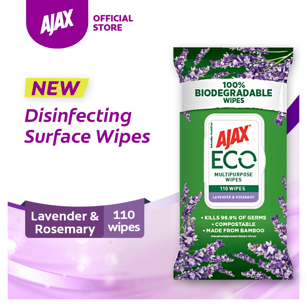 Ajax Antibacterial Multipurpose Wipes Lavender 110 Wipes Shopee Philippines