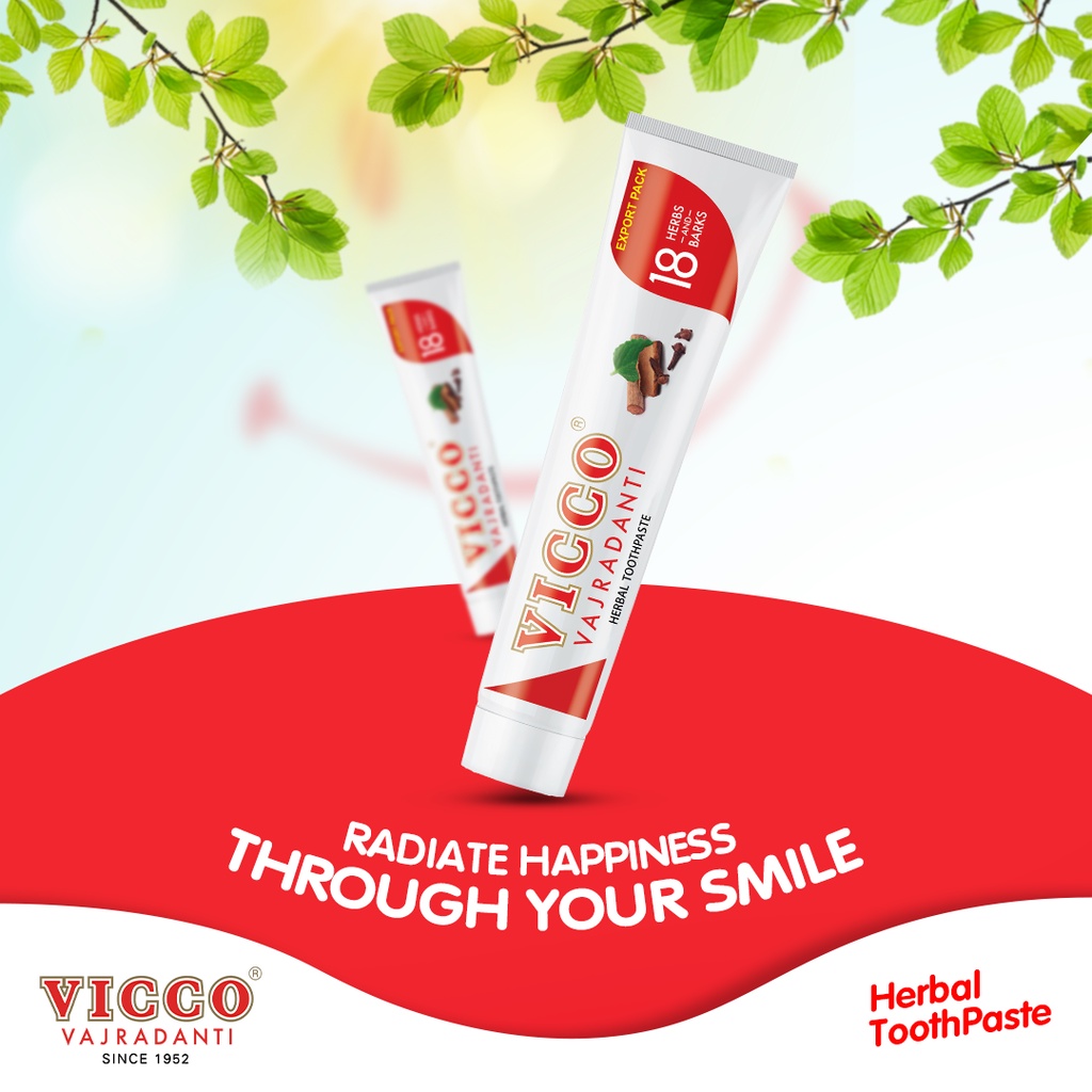 Vicco Herbal Toothpaste 100gram tube halal certified complete oral care