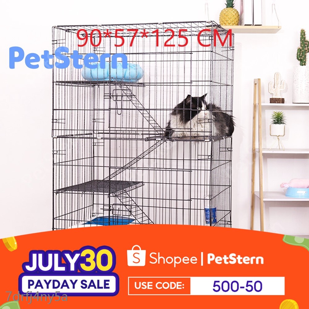 PetStern Cats Cage 4 Layer Kulungan Ng Pusa Collapsible Large Space Pet