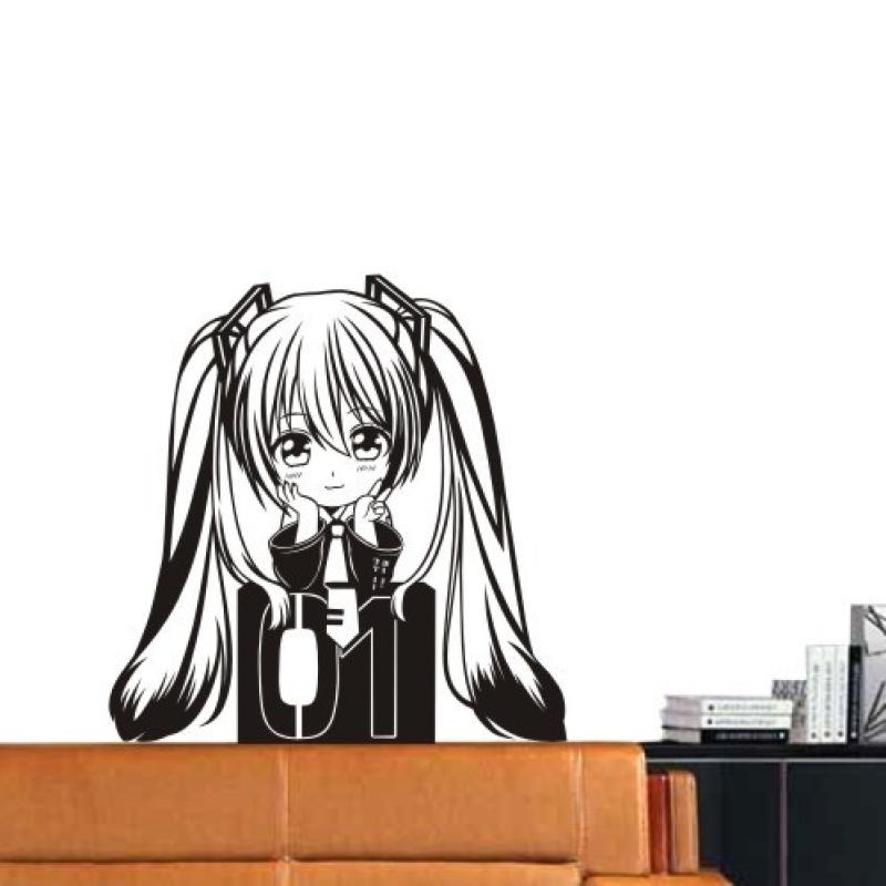 Hatsune Miku green onion wall stickers anime chassis stickers twodimensional waterproof car
