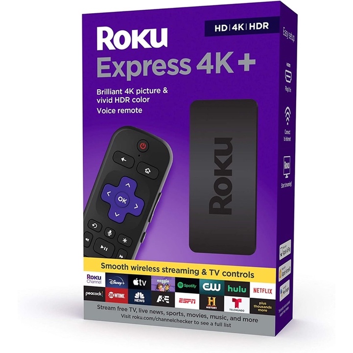 Roku Express 4K HDR with Voice remote Streaming Media Player Shopee