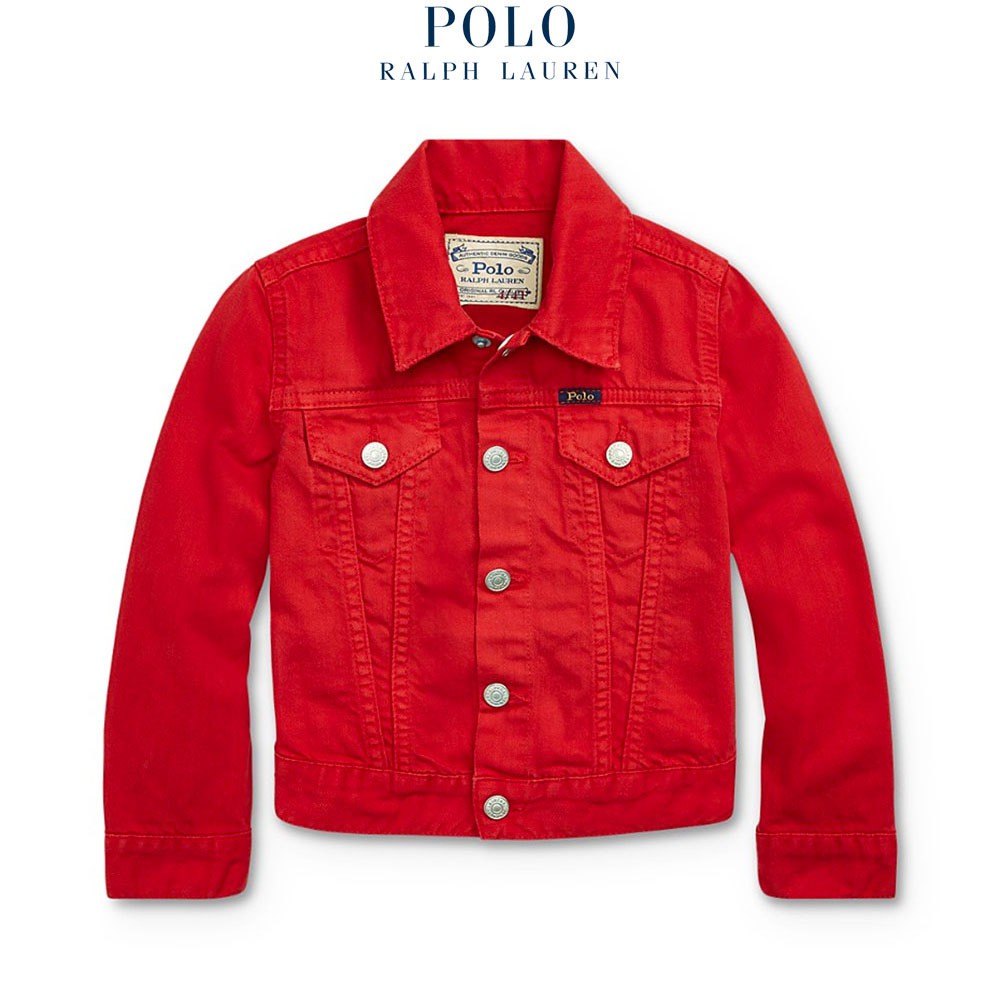 girls red denim jacket