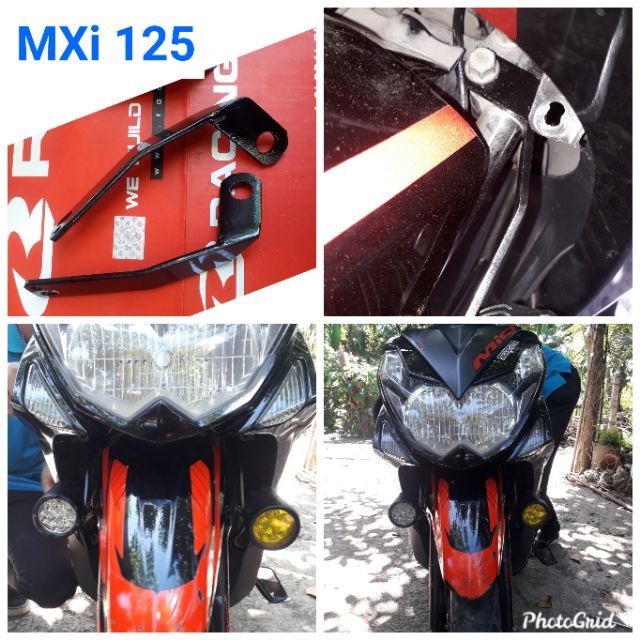 Yamaha Mio Mxi 125 Bluewater And Mini Driving Light Bracket Shopee Philippines