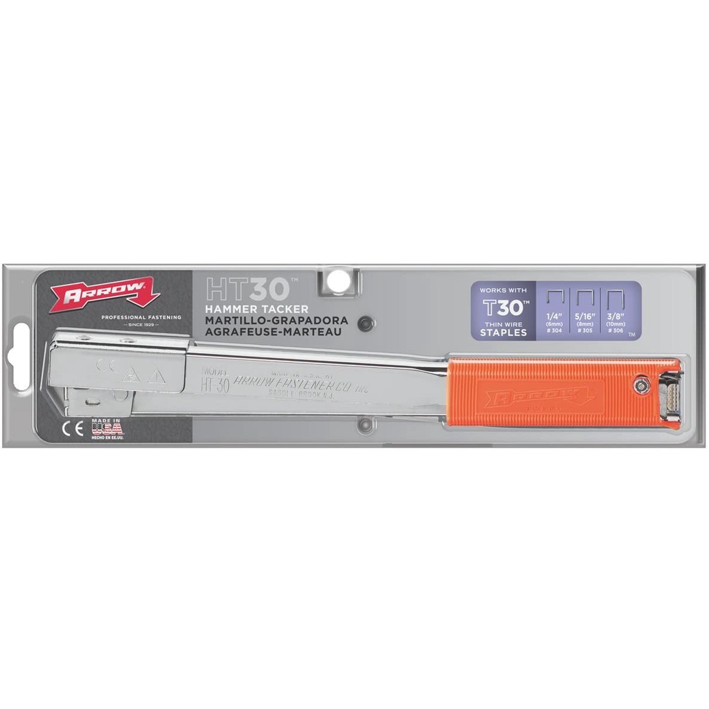 Arrow HT30 Hammer Tacker Stapler Staple Gun for T30 & T32 Staple Wires