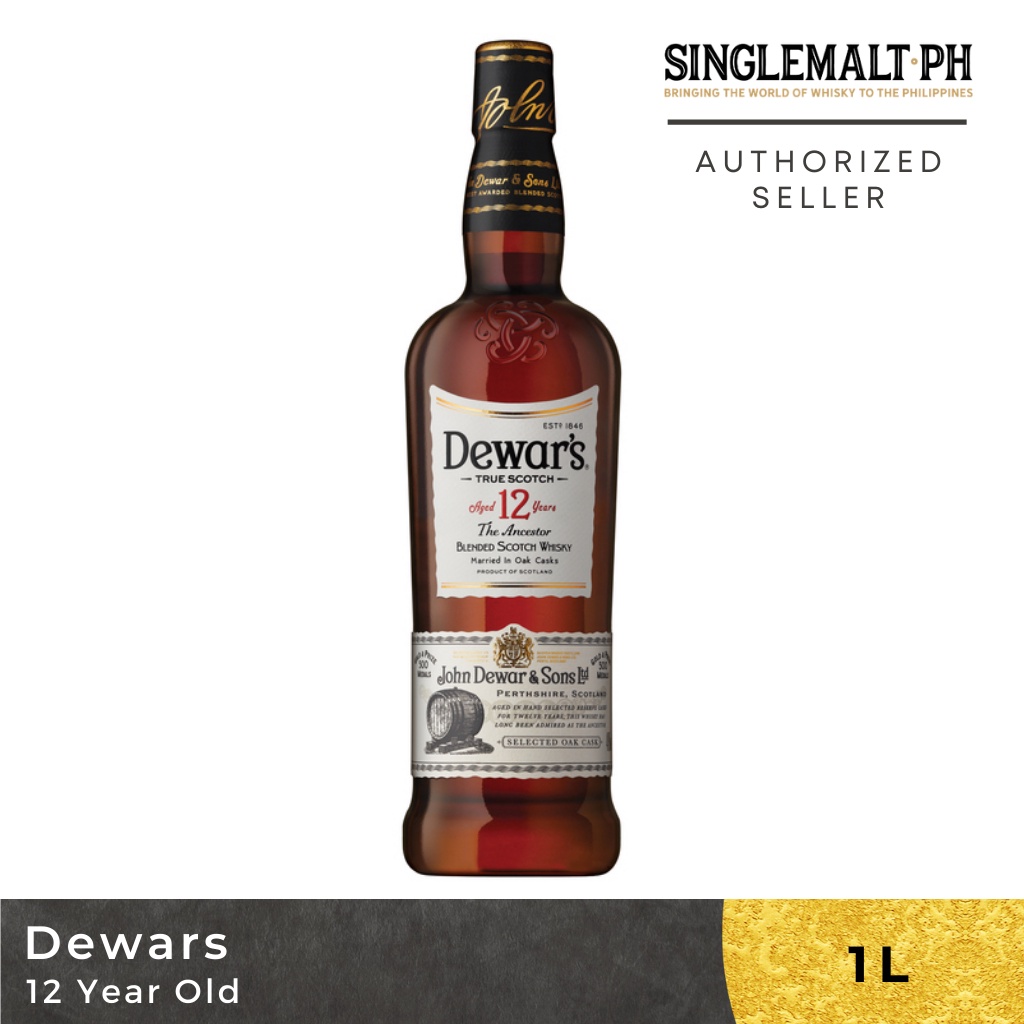 Dewars 12 Year Old Blended Scotch Whisky 1L (No Box) Shopee Philippines