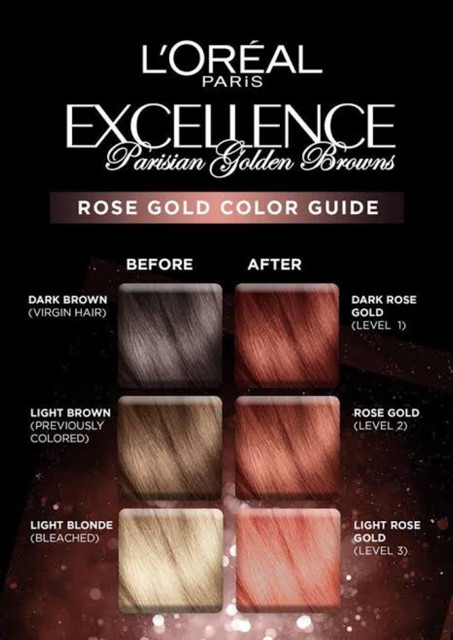 Authentic Loreal Rose Gold Excellence Hair Color In Rose Gold