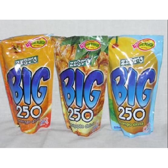 Zesto Big 250 Juice Drink X10 (Available in Apple,Orange,Guyabano,Pineapple) Shopee Philippines