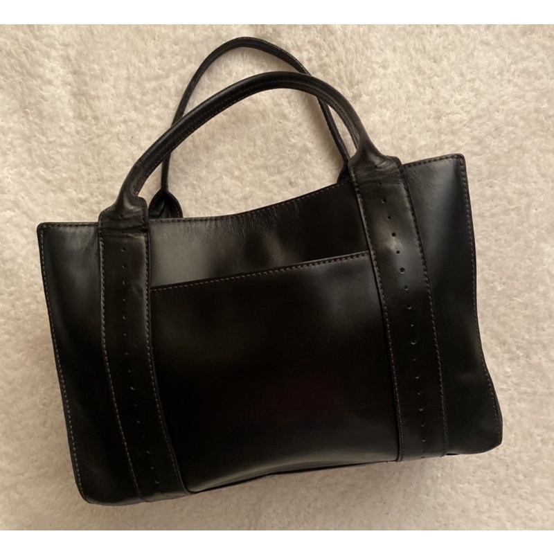 Margaret Howell Black Leather Small Tote bag | Shopee Philippines