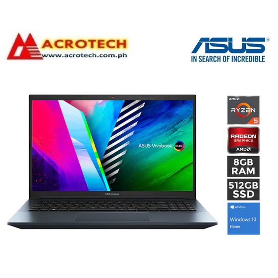 Asus Vivobook M3401qa Km048w Blue 14 Inch Oled Wqbend R5 5600h 8gb Ram 512gb M2 Ssd 4555