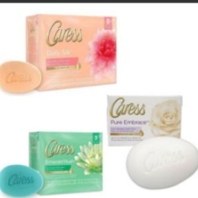 Sold per bar Caress Daily Silk, Pure Embrace and Emerald Rush 113g