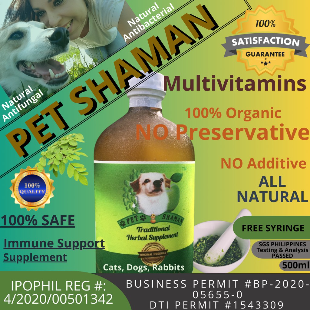Pet Shaman Herbal Supplement for Dogs (500ML) Can Helps Cures