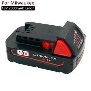 Rechargeable Battery 18V 2A Li-ion Replacement Batteries for Milwaukee M18 Power Tools 48-11-1820 48
