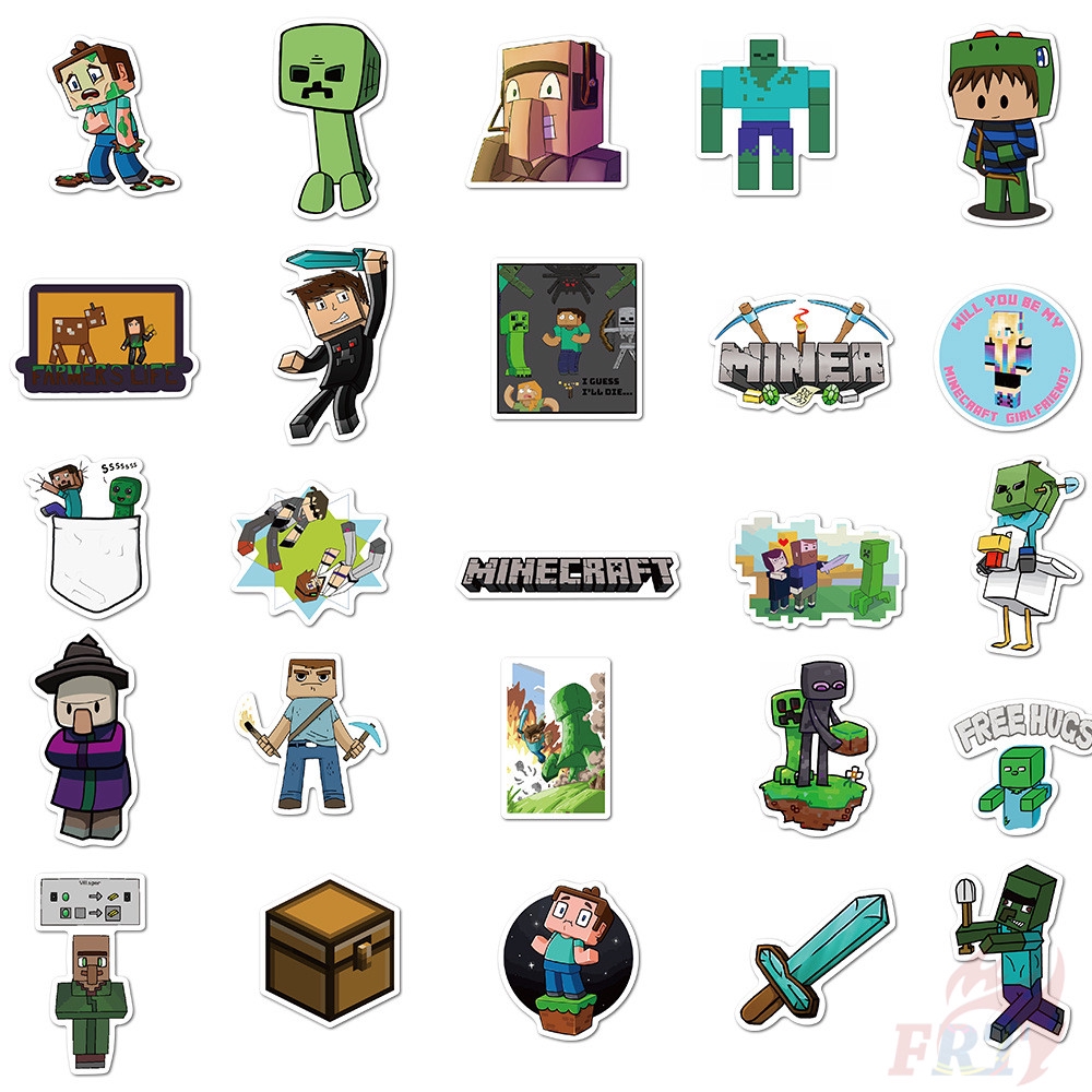 minecraft series 02 games stickers 50pcs set fashion mixed diy decals doodle stickers shopee philippines
