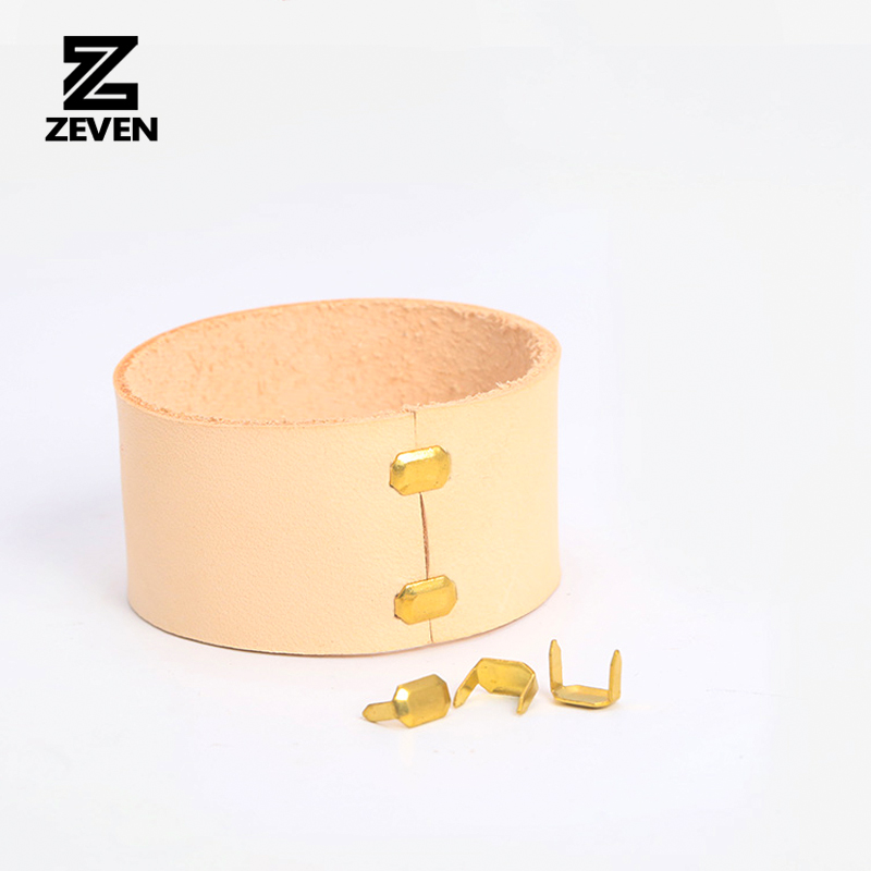 Solid Brass Leather Staples Copper Belt Loops Fastener Holder Strips