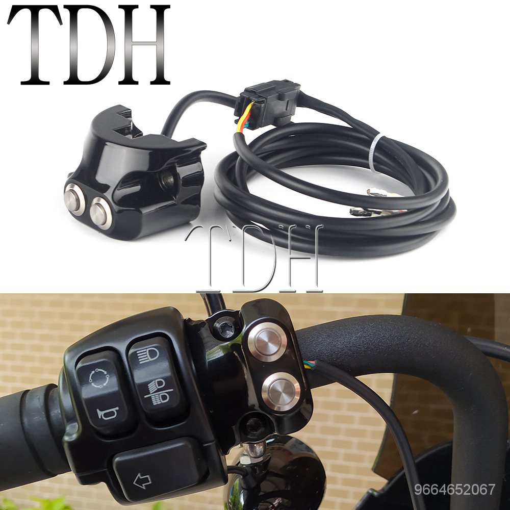 ( COD ) ★Motorcyle 1'' 25mm Handlebar Mounted Air Ride Switch Control 3