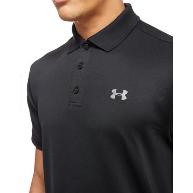 under armour black polo shirt