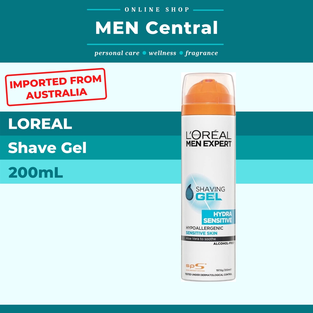 Loreal Men Expert Shave Gel, Hydra Sensitive, 200mL Shopee Philippines